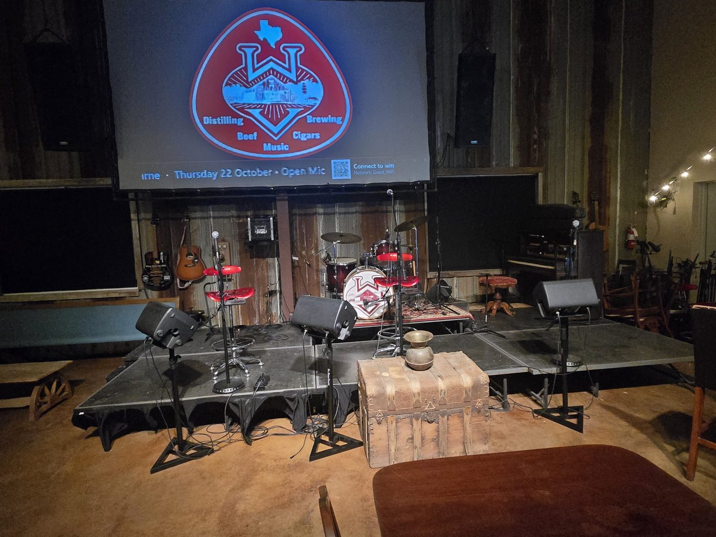 The stage at Wilson Valley Mercantile